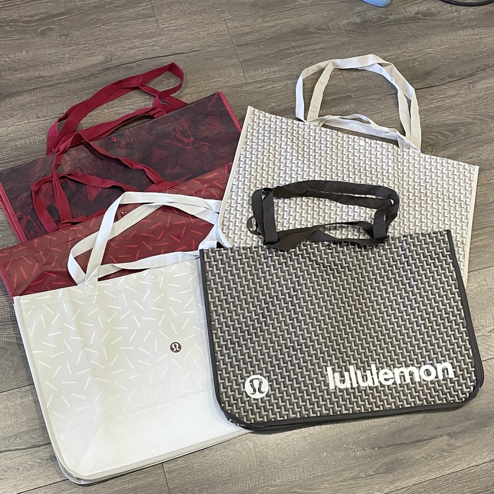 5/$25 lululemon athletica reuseble tote bags- extra large
